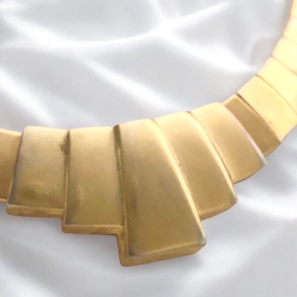 Vintage Napier Steeped Geometric Necklace - Picture 3 of 6